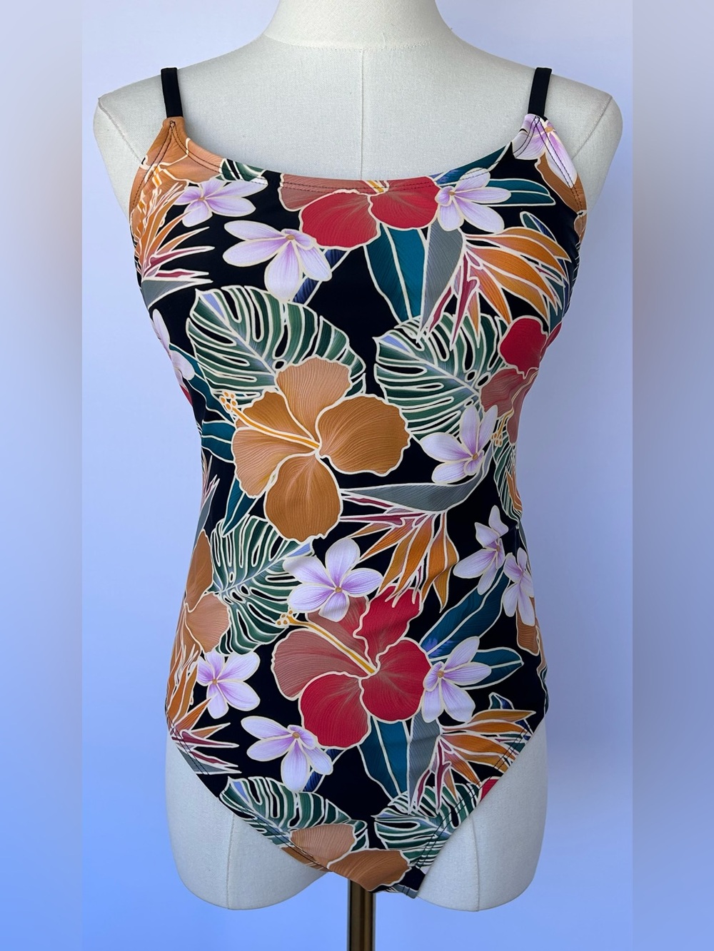 Hurley Women’s Tropical Caribbean Floral One-Piece Swimsuit Size Medium